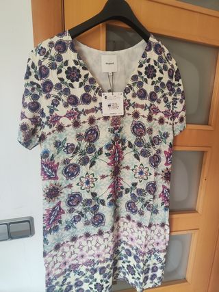 Vestido Desigual Talla 46 Multicolor