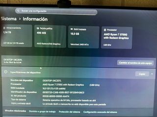 Ordenador AMD Ryzen PC Gaming i7 5700 G with 