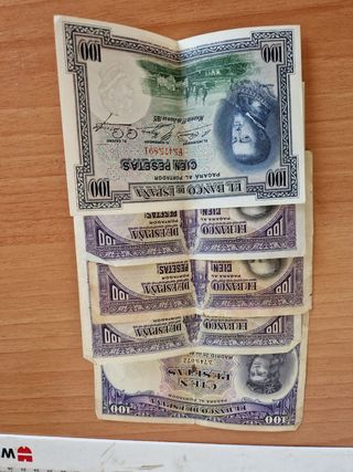 Billetes 100 Pesetas República Española 1925
