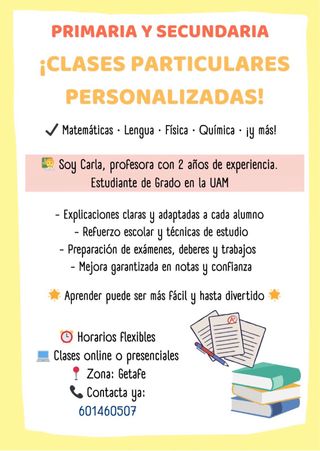 ¡Clases particulares personalizadas!