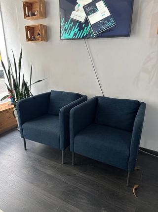 IKEA EKERÖ Sillón Skiftebo Azul Oscuro