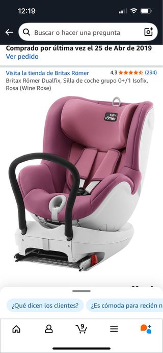 Britax Römer Dualfix Silla Coche Grupo 0+/1 ISOFIX