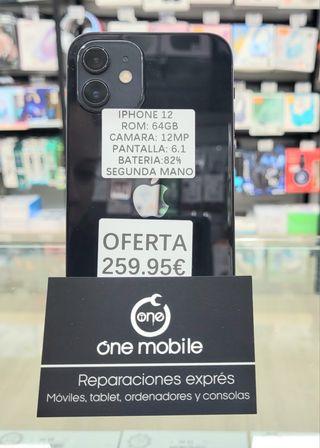 iPhone 12 64GB Negro Batería 82%
