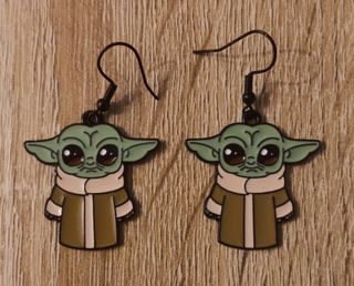 Pendientes metálicos Yoda bebé star wars