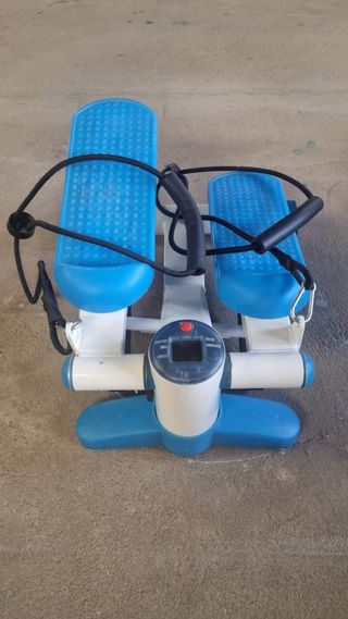 Mini Stepper Azul con Cintas Elásticas
