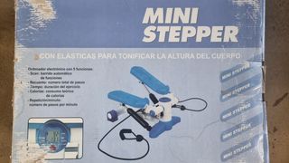 Mini Stepper Azul con Cintas Elásticas