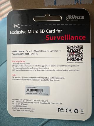 Tarjeta Micro SD Dahua 64GB para Vigilancia