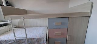 Cama tren y armario infantil juvenil