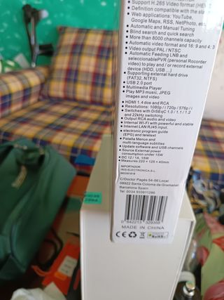 Receptor de televisión para parabolica