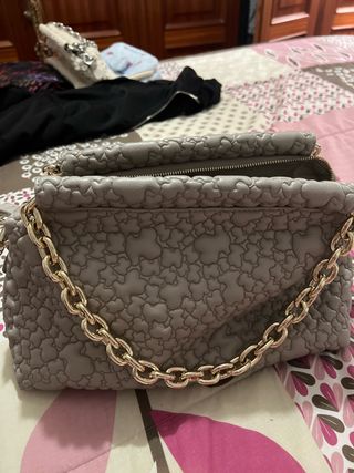 Bolso Tous Gris y Dorado