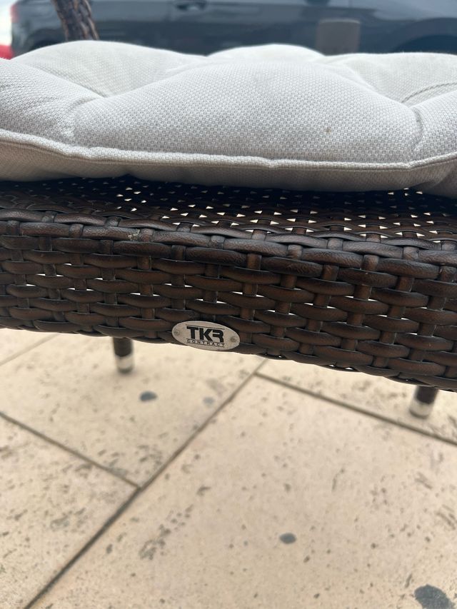 Silla exterior TKR CONTRACT mimbre y tela