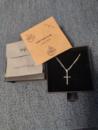 Collar Plata 925 Cruz 50cm + 5cm Ajustable