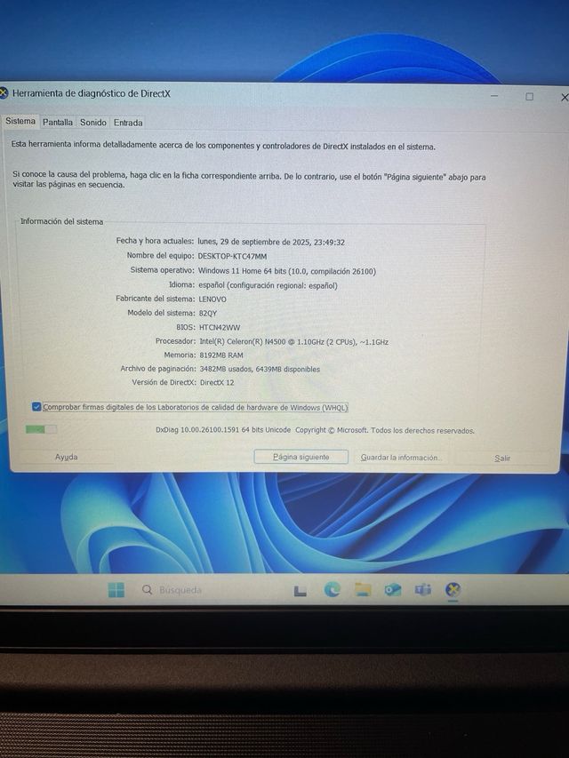 Lenovo V15 G2 IJL Intel Celeron N4500