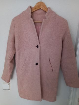 Abrigo Zara niña rosa pastel