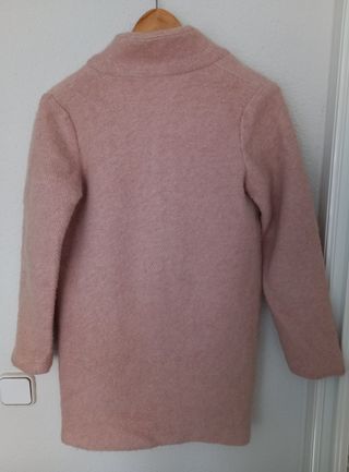 Abrigo Zara niña rosa pastel
