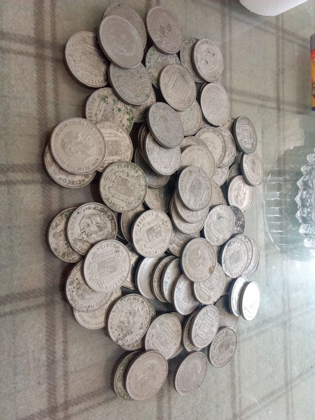 Monedas 5 Pesetas Franco El Duro Cabezón