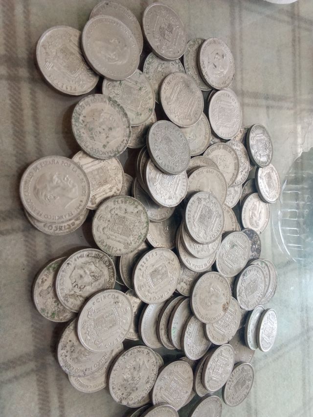 Monedas 5 Pesetas Franco El Duro Cabezón