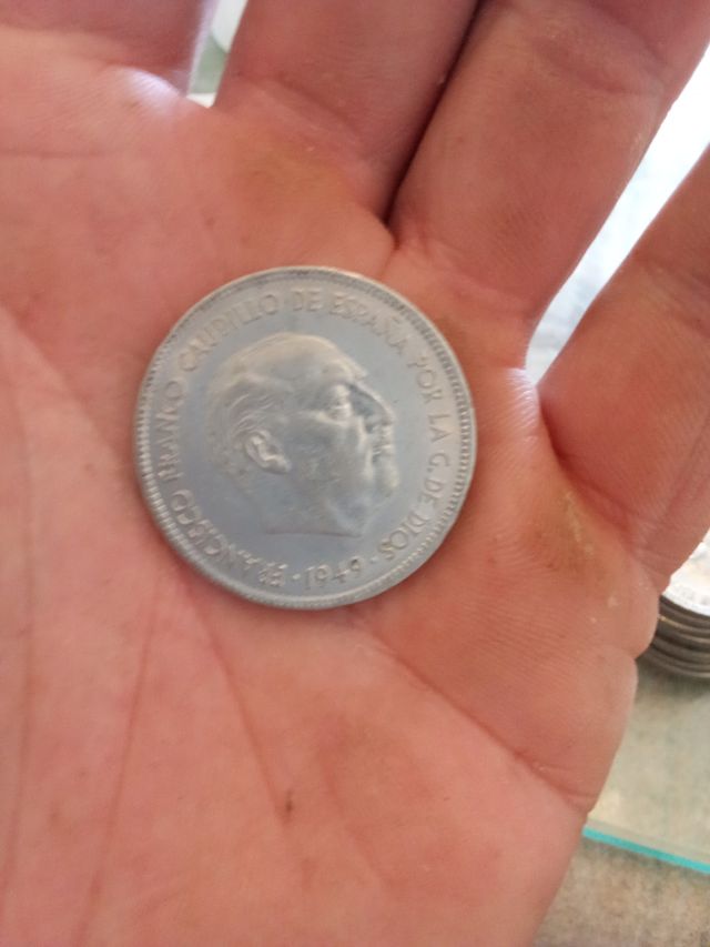 Monedas 5 Pesetas Franco El Duro Cabezón