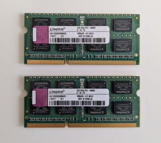 2 Módulos Memoria RAM Kingston 2GB DDR3