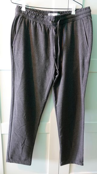 Pantalón Zara gris cintura elástica