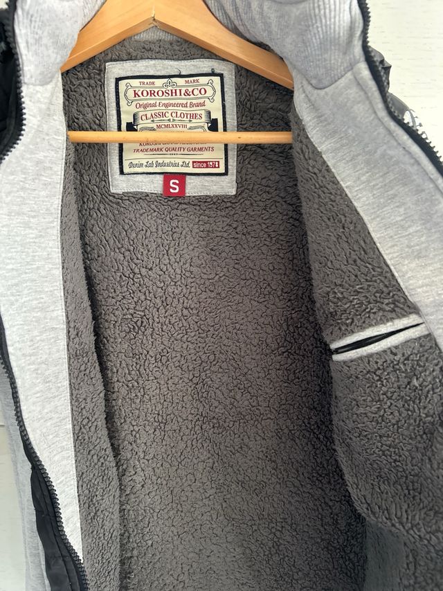 Chaqueta entretiempo chico negra y gris