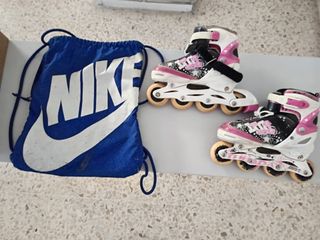 Patines en línea talla 35-38 y bolsa Nike
