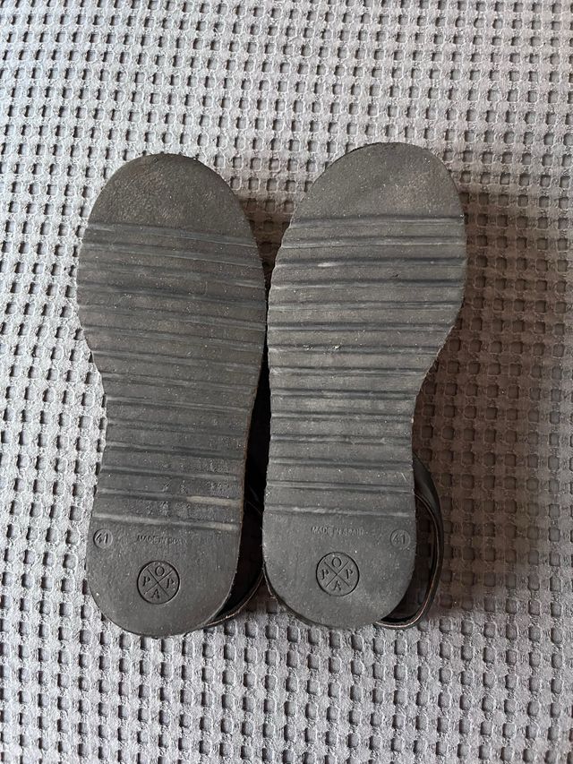 Menorquinas POPA Piel Negra Talla 41