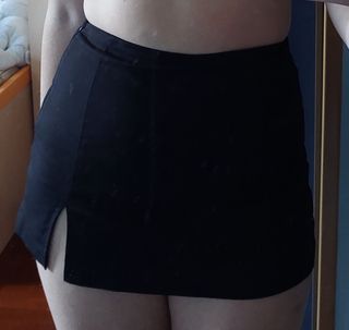 Falda pantalón negra Stradivarius