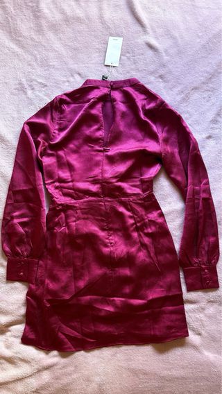 Vestido satinado mujer