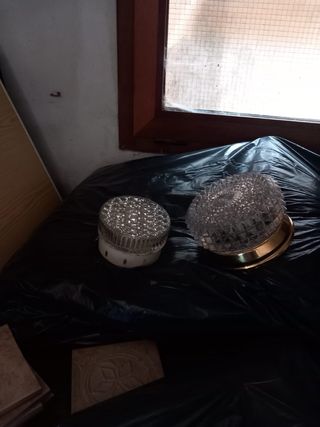 Lámparas de techo cristal y metal