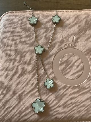 Collana fiore madreperla argento