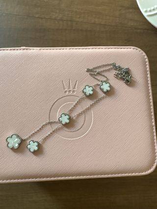 Collana fiore madreperla argento