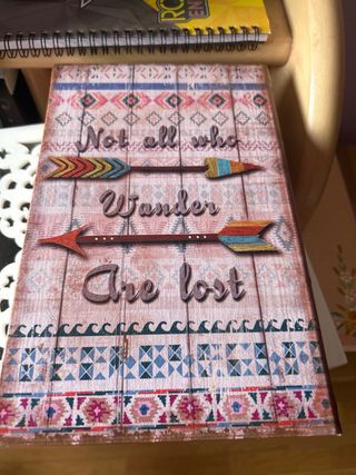 Joyero tipo cuadro Not all who Wander