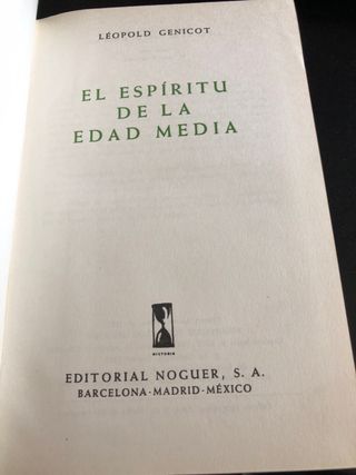 El espiritu de la Edad Media