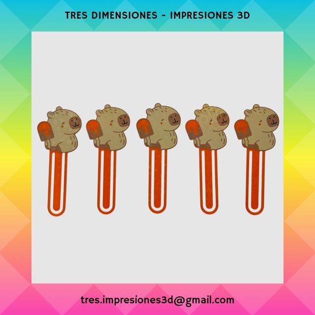 Marcapáginas capibara