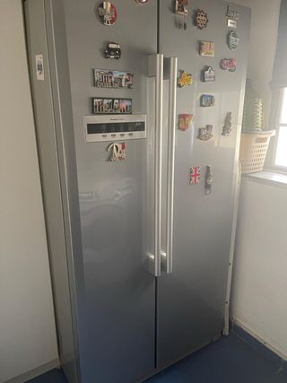 Nevera gris dos puertas
