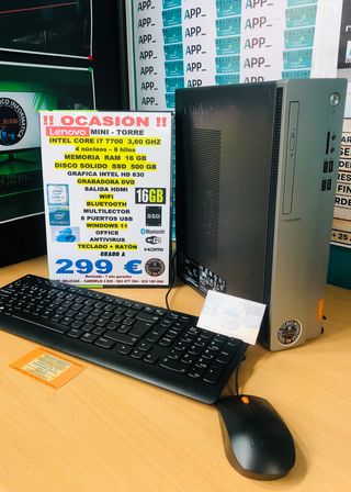 Lenovo i7 Torre SSD 500GB 16GB RAM