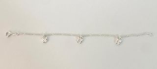 Pulsera Plata con Mariposas