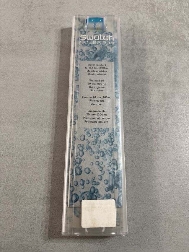 swatch scuba 200 en su caja original de buceo
