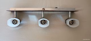 Aplique de pared 3 luces metal y cristal 