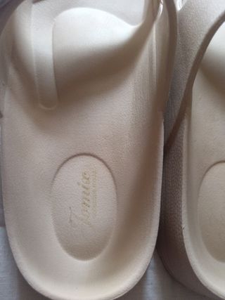 Ciabatte donna con fibbie strass beige oro belle