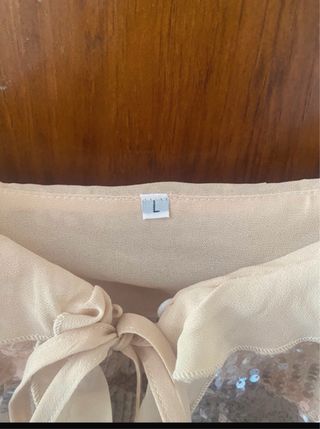 Top Zara lentejuelas rosa Talla L