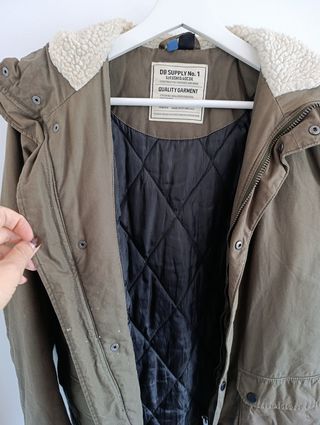 Abrigo H&M Hombre Verde Talla s (amplia)