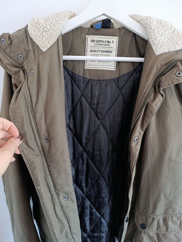 Abrigo H&M Hombre Verde Talla s (amplia)