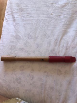 Flauta dulce soprano Stanley, roja y madera