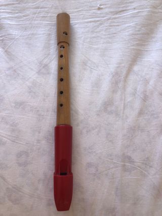 Flauta dulce soprano Stanley, roja y madera