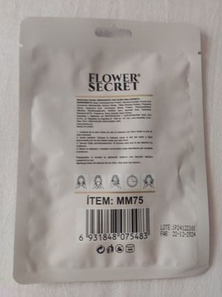 Mascarilla Facial Hidratante Flower Secret
