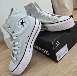Converse Chuck Taylor plataforma azul claro