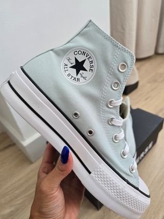Converse Chuck Taylor plataforma azul claro