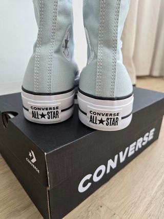 Converse Chuck Taylor plataforma azul claro